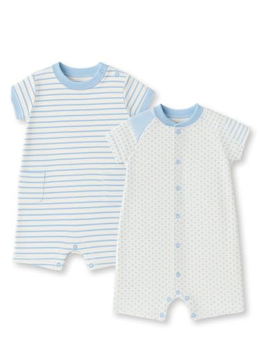 Image of TuddyBuddy 100% Cotton Romper /Jumpsuit /Bodysuit Set for Baby (Pack of 2 Playsuits)