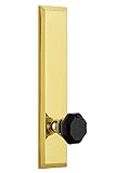 Grandeur Hardware 850539 Fifth Avenue Tall Plate with Lyon Knob Passage, Backset Size: 2.375", Lifet