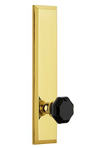 Grandeur Hardware 850539 Fifth Avenue Tall Plate With Lyon Knob Passage, Backset Size: 2.375", Lifetime Brass #TOP16