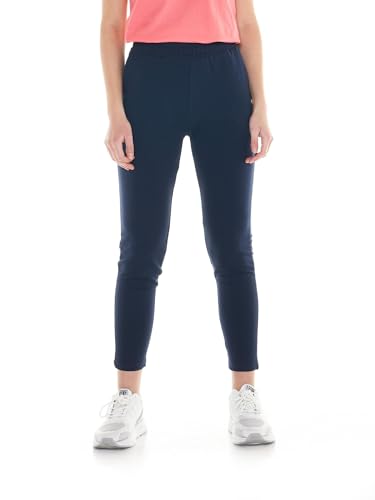 Pantalon de survêtement Leone femme coton basique à lignes droites