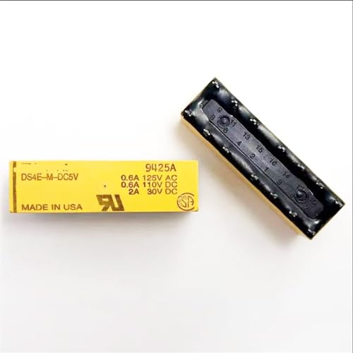 Relé DS4E-M-DC5V de 14 pines y 5VDC conmutador miniatura de 2 amperios lote de 5 unidades