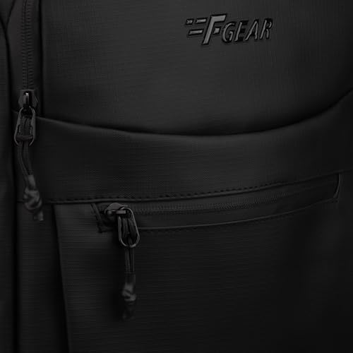 Image of F Gear Dublin Black 24L Premium Soft Touch Laptop Backpack | Fits 17 inch Laptop | Lightweight with Tablet Sleeve, 2 Compartments & Luggage Strap |Water-Resistant | Ideal for Office, College & Travel