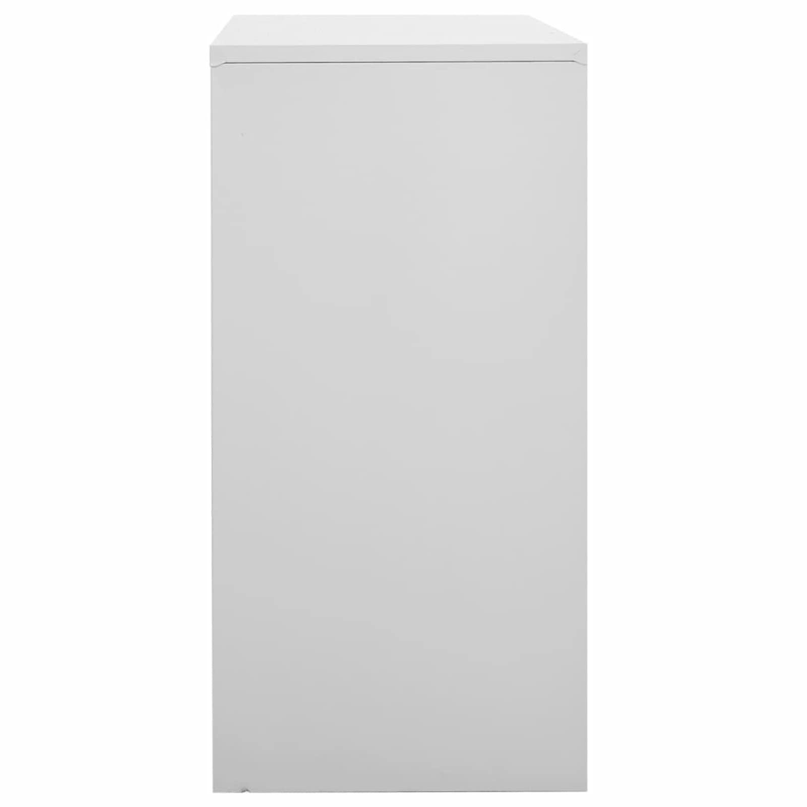 Armadio Armadietto 2 pz in acciaio armadio raccoglitore armadi con chiave multiuso per lo stoccaggio in scuole e uffici per scarpe, borse, libri, archivi grigio chiaro 90 x 45 x 92,5 cm