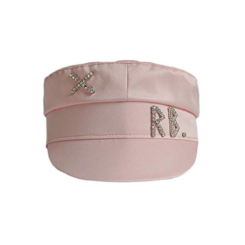 Dosomi Elegant Newsboy Cap Men's Fisherman Greek Hat Satin Lined Autumn Casual Breton Fiddler Hat 56-58Cm Pink #TOP24