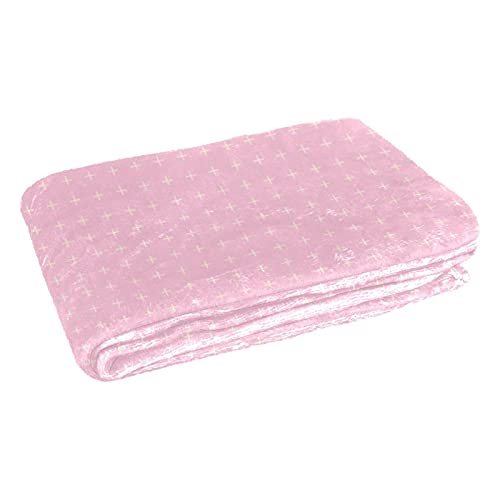 Couverture douce et chaude rose 150x100 cm : plaid thermique imprimé - 3