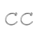 Nose Ring Hoop Surgical Steel 20g 1/4