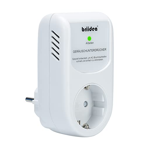 Netzfilter-Zwischenstecker, Briidea Ground Loop Brummunterdrücker Plug-Style Wechselspannungsfilter, Weiß Cover