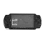 Diyeeni Full Housing Case pour Sony PSP 2000, Kit de Logement de Remplacement de Réparation avec kit de Boutons, Anti-Slip Function Matériau PC Durable Forte Protection pour PSP 2000(Noir)