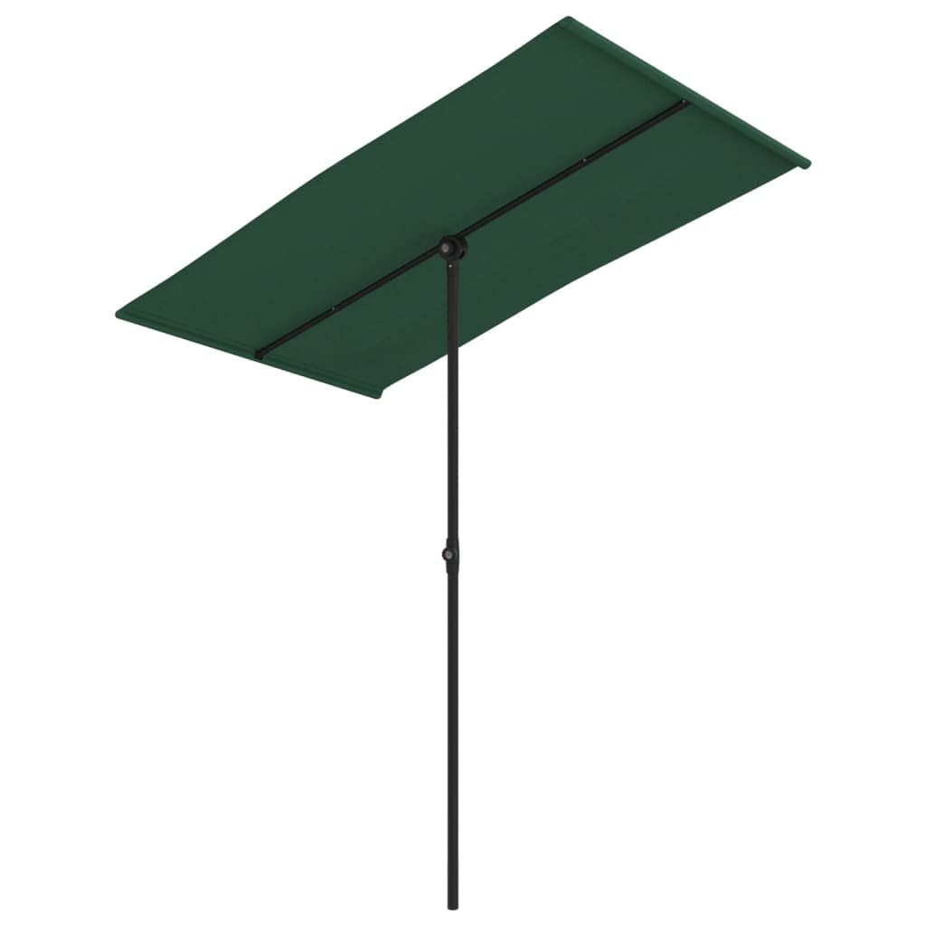 VIDAXL Garden Parasol Aluminium 200 x 150 cm Green