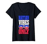 Photo Gallery donna haitian vibes only haiti pride uomini donne maglietta con collo a v Photo Gallery donna haitian vibes only haiti pride uomini donne maglietta con collo a v