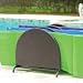 3 Wide Slots Espresso Finish Resin Wicker Pool Raft Caddy | Weather-resistant Resin Wicker and Heavyweight Powder-coated Steel Pool Float Organizer | Perfect for Your Pool Area to Store Rafts, Floats, and Foam Noodles Neatly and Organized