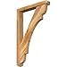 Ekena Millwork 4"W x 24"D x 36"H Olympic Arts and Crafts Rough Sawn Bracket w/Offset Brace, Western Red Cedar