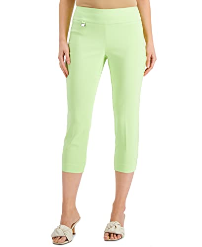 Alfani Women's Essential Capri Pull-On with Tummy-Control Melon Sky Green 16