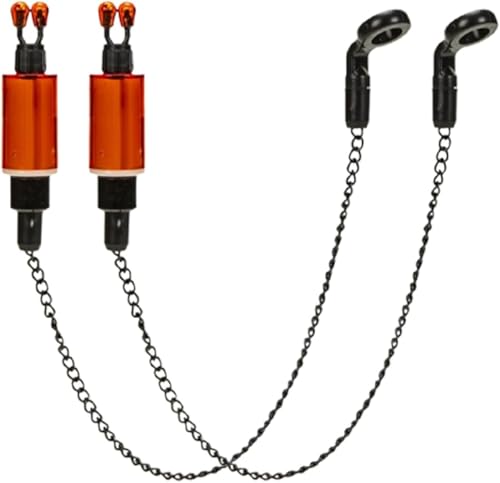 xuergu Bobbins Carp Fishing, 2pcs Fishing Bobbins, Bite Alarm Chain, Bite Indicators for Carp Fishing Swingers, Practical Night Fishing Accessories for Beginners (Red)