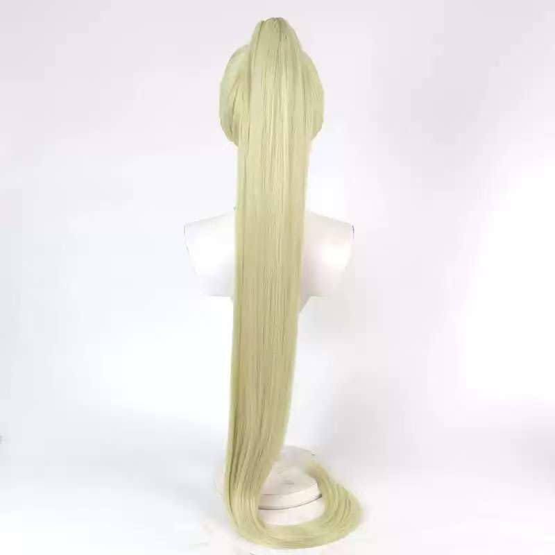 Cosplay Wig Noerde Hew Long Blond Hair in a High Ponytail Costume Accessory Adult Unisex Party Halloween Christmas