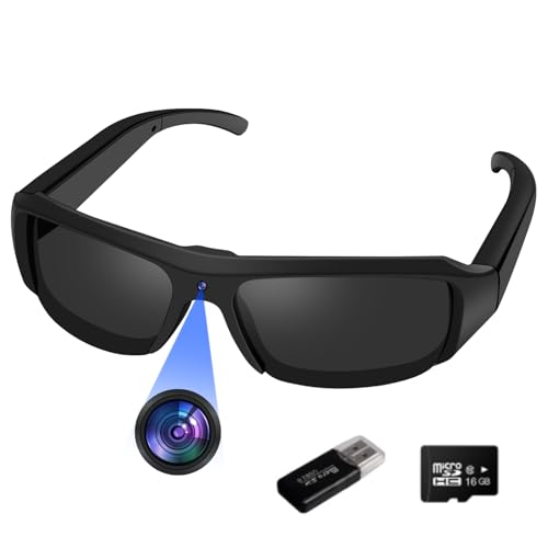 Camera Sunglasses 1080P Action Glasses with 16GB SD Card