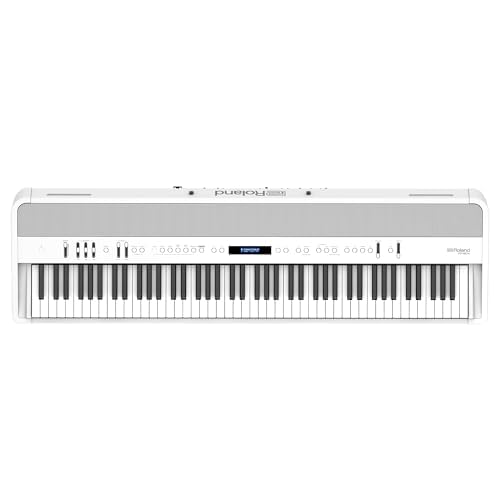 Pacchetto pianoforte digitale Roland FP-90X bianco + supporto KSC-90-WH per pianoforte digitale + KPD-90 Pedaliera, Bianca