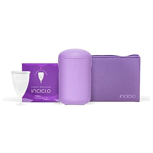 Kit Coletor Menstrual + Cápsula Esterilizadora + Necessaire Neoprene Inciclo (A (a partir de 30 anos ou com filhos), Lavanda)