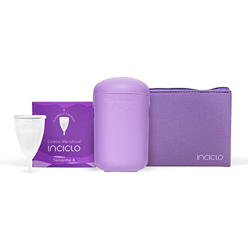 Kit Inciclo Completo: Coletor Menstrual (Tamanho A) + Cápsula Esterilizadora + Necessaire Neoprene | Silicone Hipoalergênico | Conforto e Higiene
