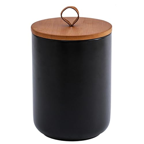 AYES Vorratsdosen mit Luftdicht Deckel, Mottensichere Vorratsgläser Lebensmittelaufbewahrung für Müsli Reis Kaffeebohnen Süßigkeiten Gewürze Cornflakes Kekse Tiernahrung (Schwarz, 1300 ml / 45.75oz)