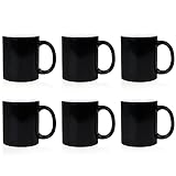 MAIKESUB 11oz Color Changing Mugs Sublimation Ceramic Coffee Mugs Set of 6 Mugs Porcelain Espresso C