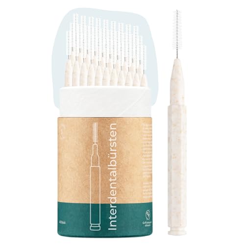 VIGOROUS® 40 Stk. nachhaltige Interdentalbürsten - ISO 1, 0,45 mm - Zahnzwischenraumbürsten für gründliche Zahnreinigung Zwischenräume - Dentalbürsten - praktische Zwischenraum Zahnbürsten