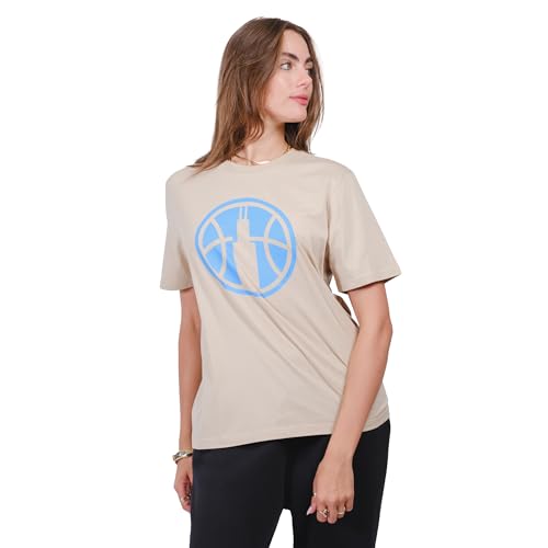 Ultra Game WNBA Official Womens Super Soft Fashion T-Shirt Chicago Sky Sand Small