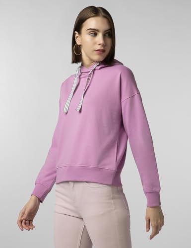 Image of FYLTR Women's Casual Hoodie with Stripe Tape - Rib Hem & Cuff | Drop Shoulder | Sweatshirts for Women | Winter Hoodie for Women