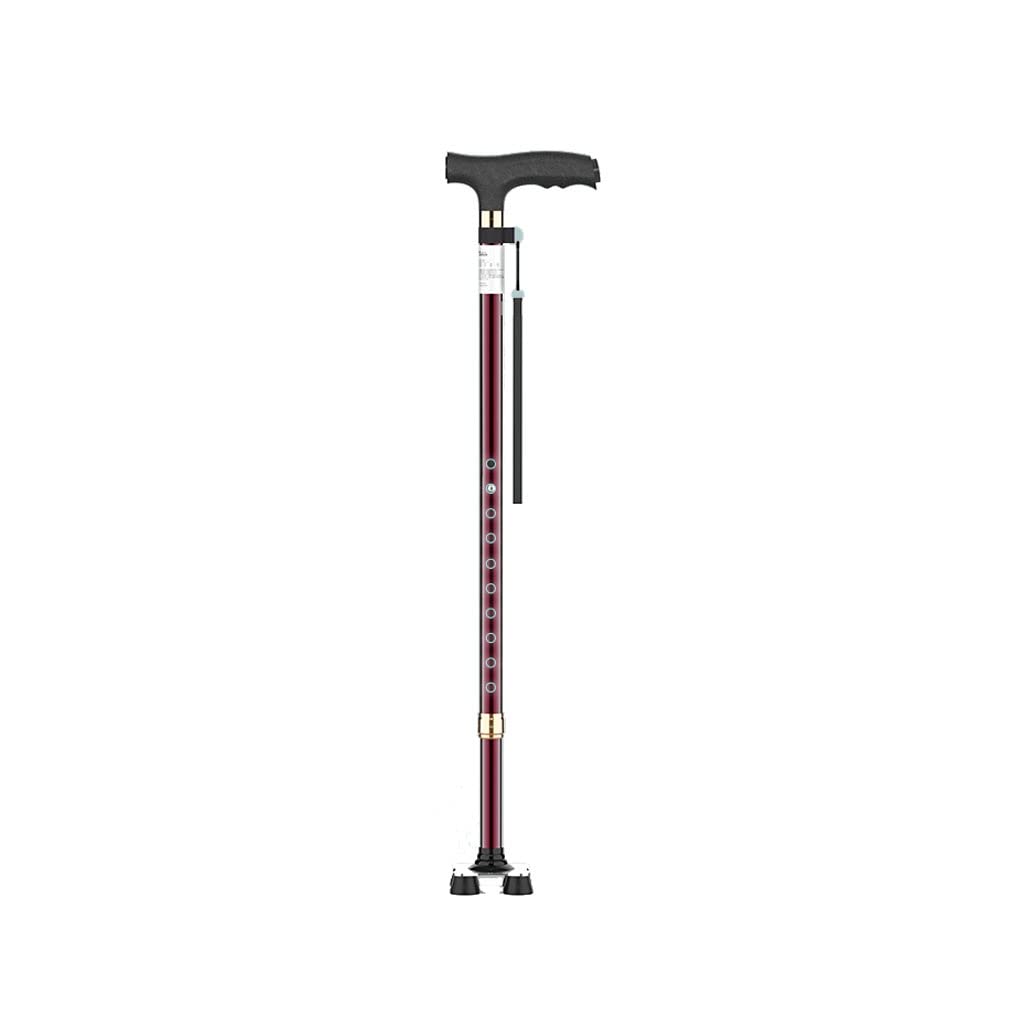 Muletas for Ancianos, muletas Ligeras Antideslizantes, Almohadillas Antideslizantes, Cabeza de Goma, bastón telescópico de Cuatro Patas for Caminar