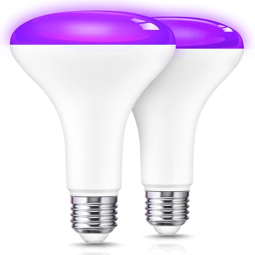 Image of L LOHAS LED Halloween Purple Flood Light Bulbs, 11W Colored Light Bulbs E26