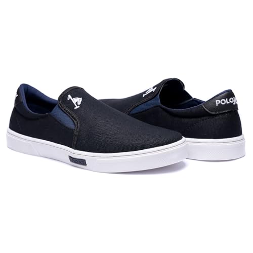 Tênis Sapatenis Masculino Iate Polo Joy Casual Confortavel (Preto/Branco, BR, Adulto, Numérico, 44)