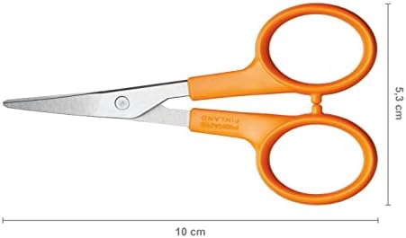 Fiskars Curved Manicure Scissors, Scissors Length: 10 cm, Steel/Synthetic Material, Classic, 1000813