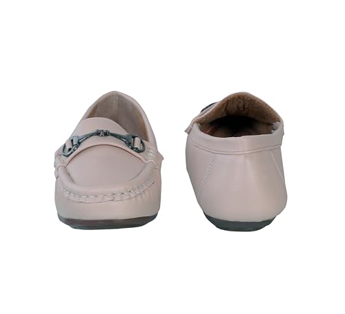 Image of Pluxh Women's Classic Ballet Flats with Metal Detail | Soft Padded Slip-On Shoes | Lightweight Comfort Footwear | Flexible Sole | Office, Casual