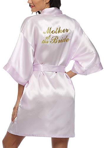 Image of Giova Women Bridal Robe for Bride and Bridesmaid Getting Ready Wedding Party Bathrobe