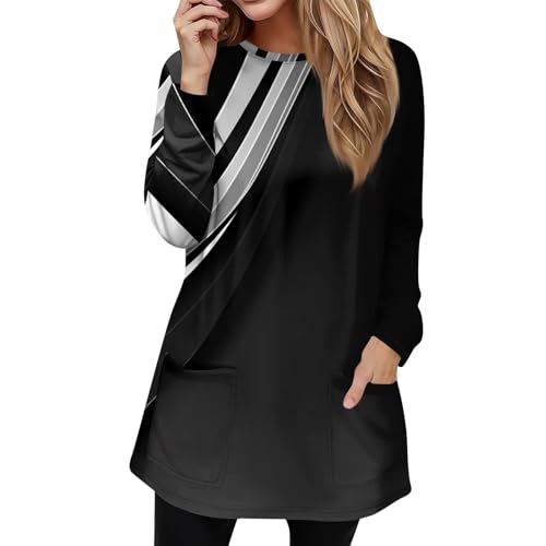 T-shirt manches longues femme coupe classique ample et matière fluide