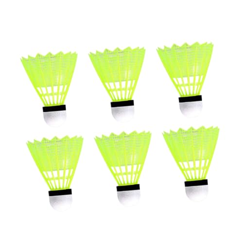 JOINPAYA Elastic Badminton Shuttlecocks 6-Pack Nylon Birds for Sports Great for Training Fitness