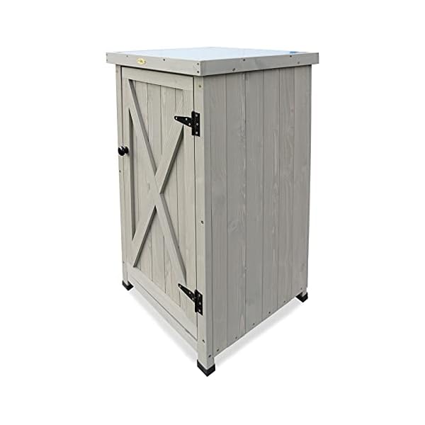 HABAU Gartenschrank Kompakt mit Arbeitsplatte, grau, 45 x 45 x 91 cm – Bild 4