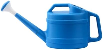1 Gallon Indoor Watering Can with Removable Sprinkler Head and Handle, Long Spout Plastic Garden Watering Can for Bonsai Indoor Flower House Plants Garden (Blue)