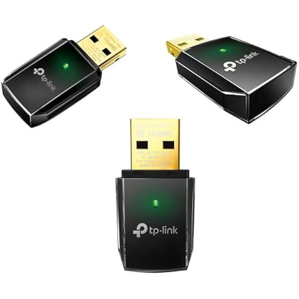 TP-Link Archer T2U - беспроводной двухдиапазонный USB-адаптер AC600 для ПК настольных компьютеров ноутбуков и планшетов поддерживает Windows XP 7 8 8.1 10 11 OS X 10.7-10.13 USB 2.0