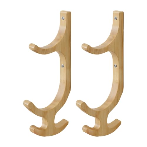 Soporte para esterilla de yoga – Madera, soporte para esterilla de yoga para montaje en pared | Estabilidad resistente a la torsión, organizador para equipos de fitness para neumáticos de fitness