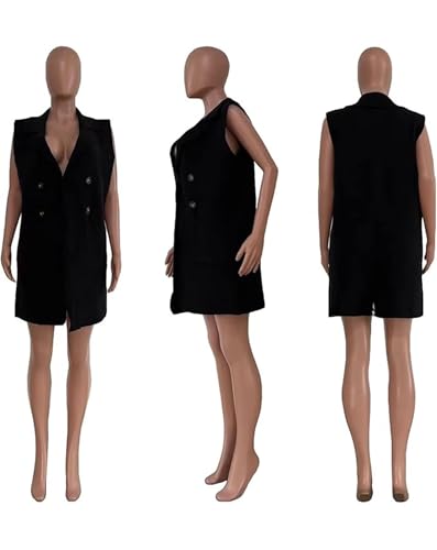 Image of Women's Casual Sleeveless Long Sweater Vest Open Front Cardigan Waistcoat