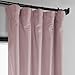 HPD Half Price Drapes Heritage Plush Velvet Curtains 96 Inches Long Room Darkening Curtains for Bedroom & Living Room 50W x 96L, (1 Panel), Ballet Pink