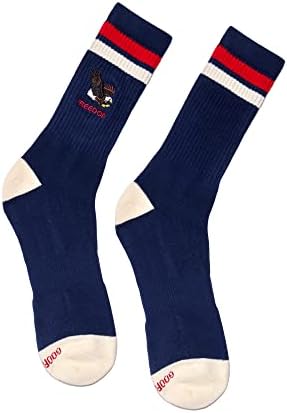 Goorin Bros. The Farm Unisex Embroidered Athletic Socks, Get A Grip (Blue), Large/X-Large