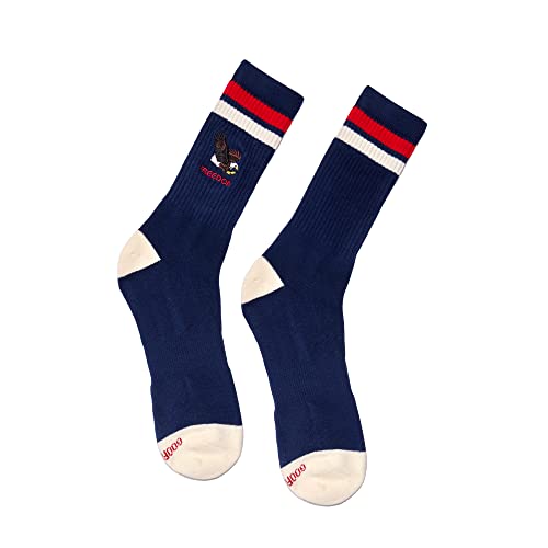 Goorin Bros. The Farm Unisex Embroidered Athletic Socks, Get A Grip (Blue), Large/X-Large #TOP3