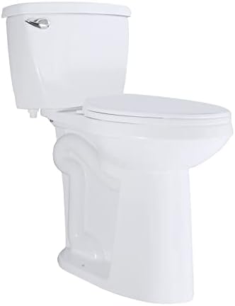 SouNor SN1088 Elongated Two Piece Toilet 1.28 GPF Extra 21" Tall Bowl Comfortable Right Seat Height Soft Closing Seat White