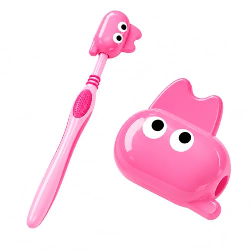 SnapThenSmile Kids Toothbrush Head Cover Cap – Cute Portable Toothbrush Protector Case for Children