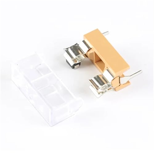 Porte-fusibles 5 x 20 mm transparents en lot de 10 pièces pour tube d'assurance cylindrique