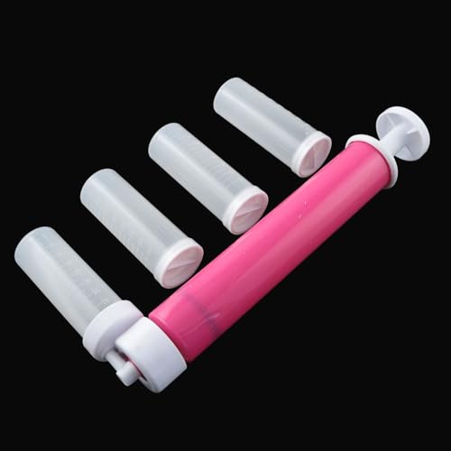 JCBIZ 1set Peach Pink Manual Airbrush Cake Spray Tube IY Baking Tools for Kitchen DIY Baking Cake Cupcakes Cookies and Desserts Decorating Cake Icing Coloring Tool