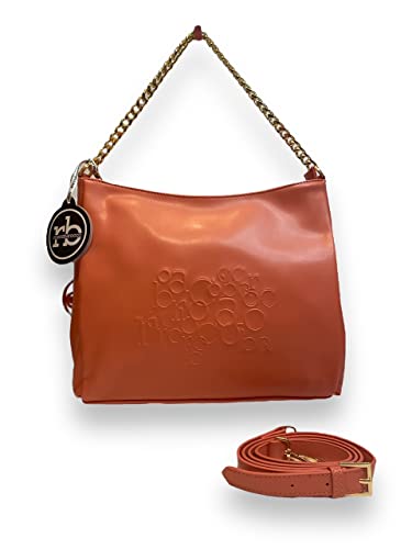  Rocco Barocco Borsa a spalla e tracolla Linea Angelina misure. 31x27x11 colore Salmone