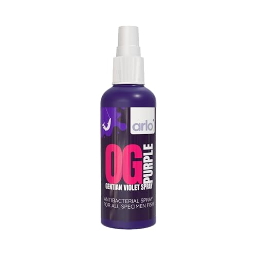 arlo. OG Purple 100ml Antibacterial Spray for Specimen Fish | Gentian Violet Solution | Essential Angling Spray for Wound Care & Bacterial Protection | Hook Spray